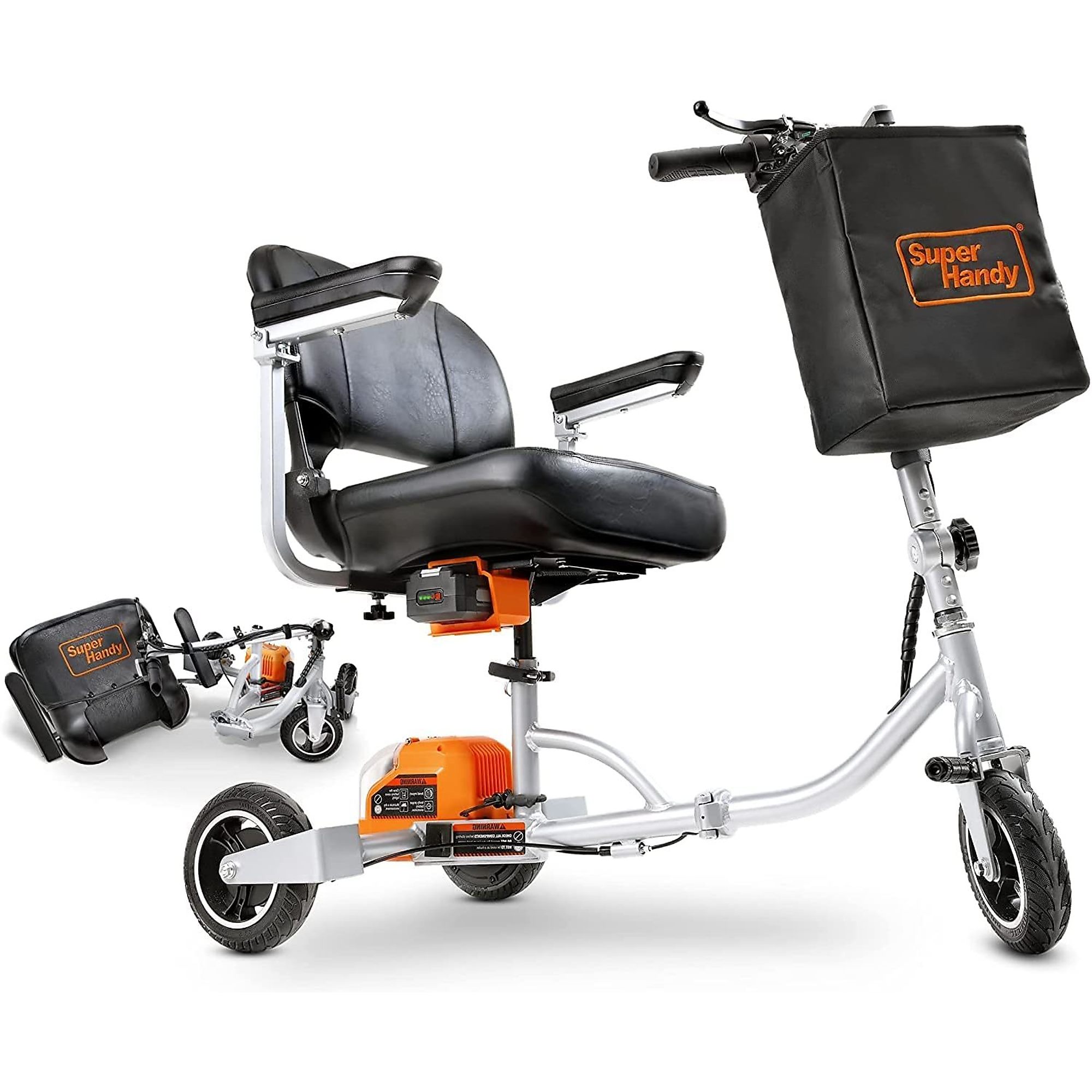 SuperHandy, 3 Wheel Folding Mobility Scooer, Weight Capacity 330 lb, Model# TRI-GUT140